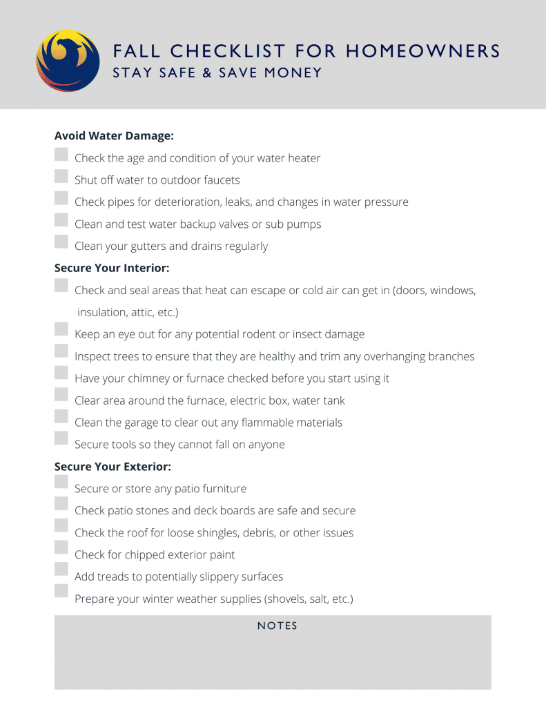 Fall Homeowners Checklist