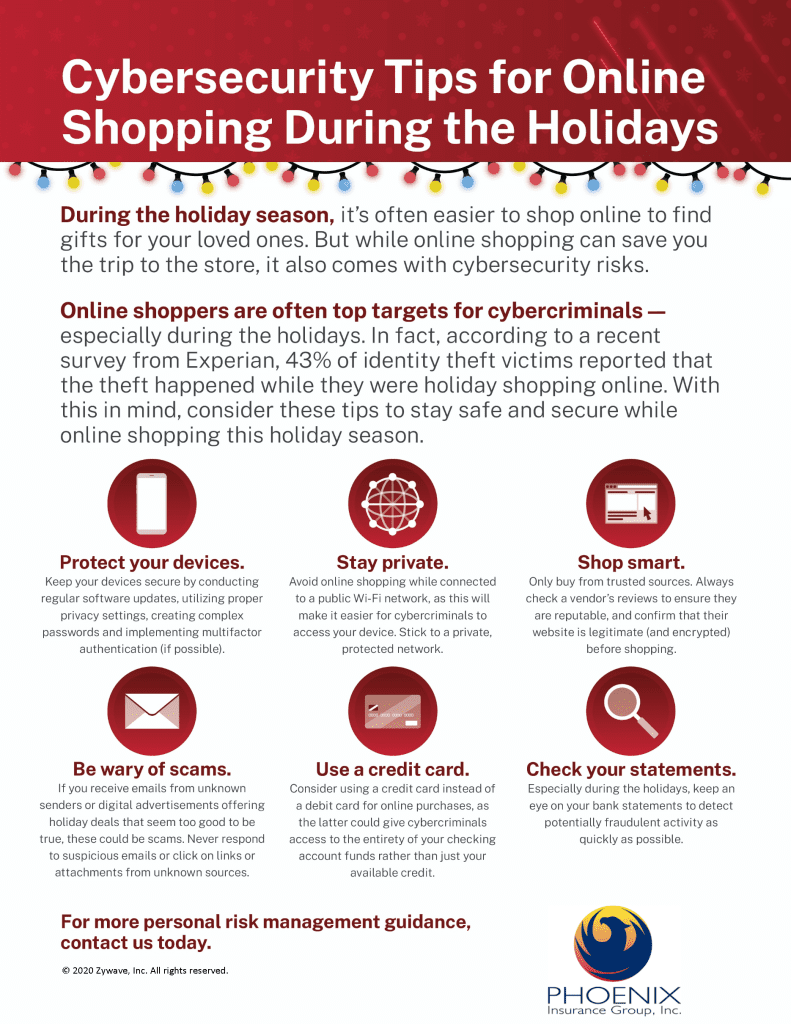 Holiday Shopping Cybersecurity Infographic